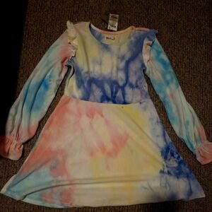 Epic Threads Tie-Dye Kids Nightgown - Pink, Blue, Yellow